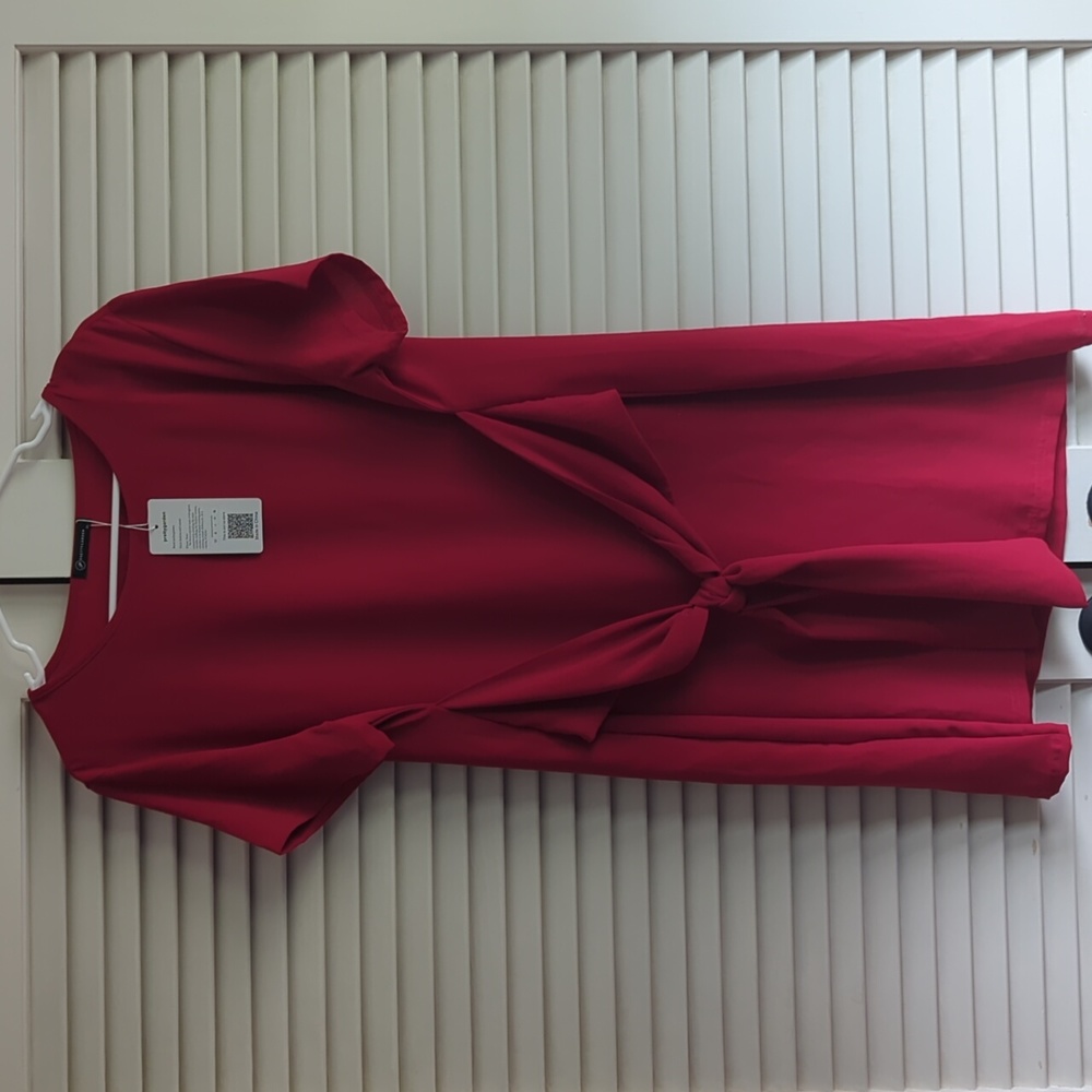 Women's XL NWT red tie dress